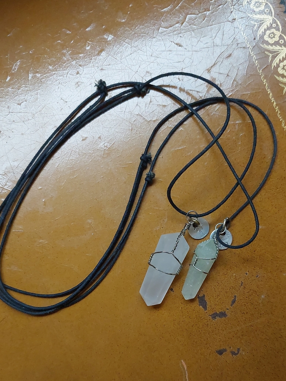 Crystal Pendant Necklace Set